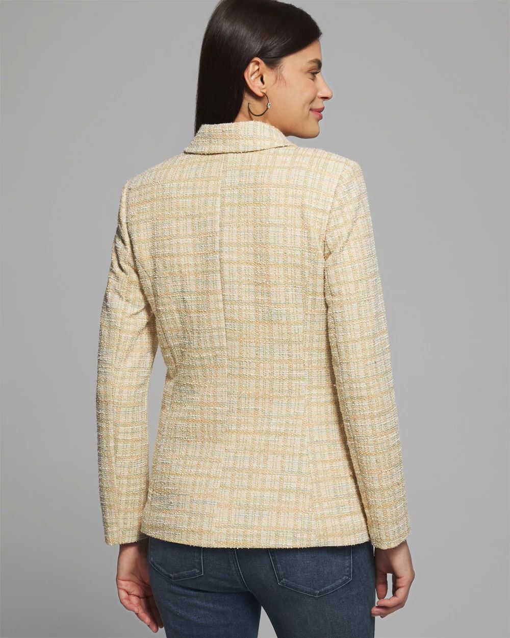 Outlet WHBM Double Breasted Boucle Blazer