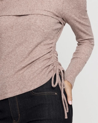 Side Ruched Rib Snit Top click to view larger image.