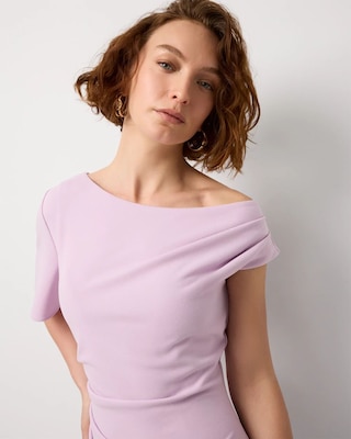 Off-The-Shoulder Mermaid Midi Dress click to view larger image.