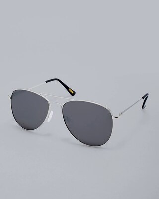Mirrored Aviator Sunglasses, 57mm
