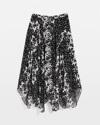 Asymmetrical Hem Midi Skirt click to view larger image.