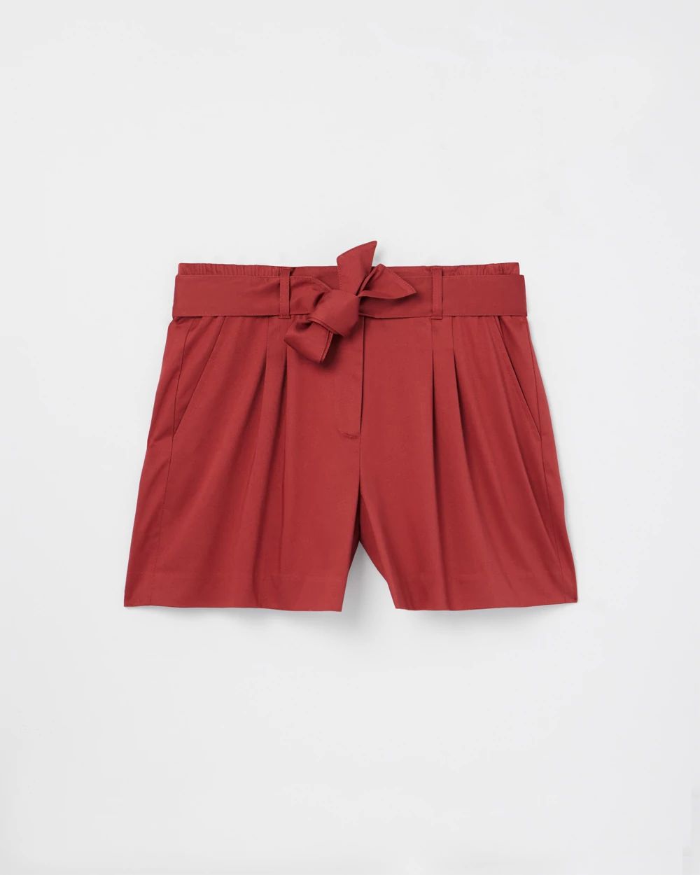 Belted Sateen Short