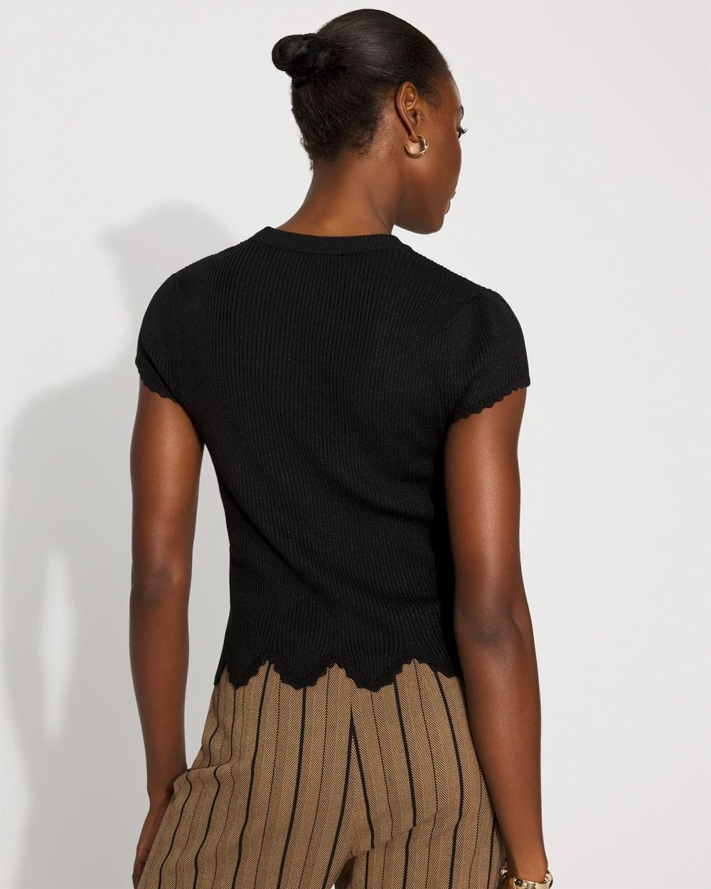 Scalloped Shimmer Sweater