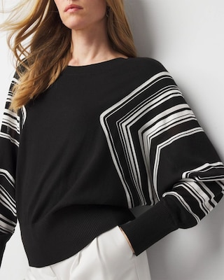 Striped Dolman Sweater click to view larger image.