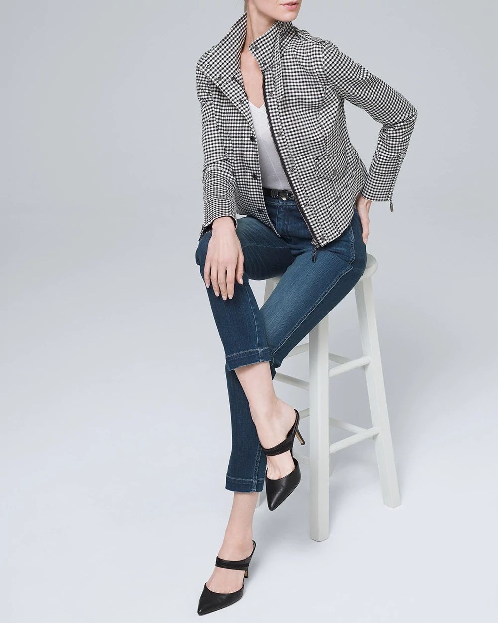 Gingham Military Jacket