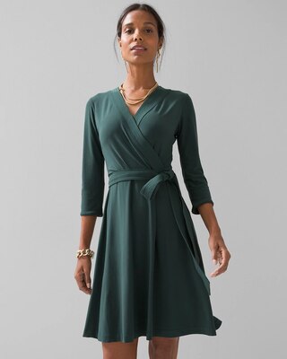 Reversible Matte Jersey Wrap Dress