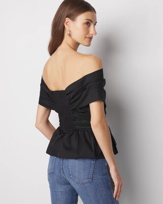 Off-the-Shoulder Poplin Bustier