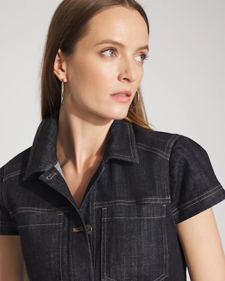 Flirty Denim Shacket click to view larger image.