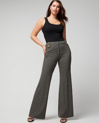 Curvy Mariner Wide Leg Geometric Print Pants