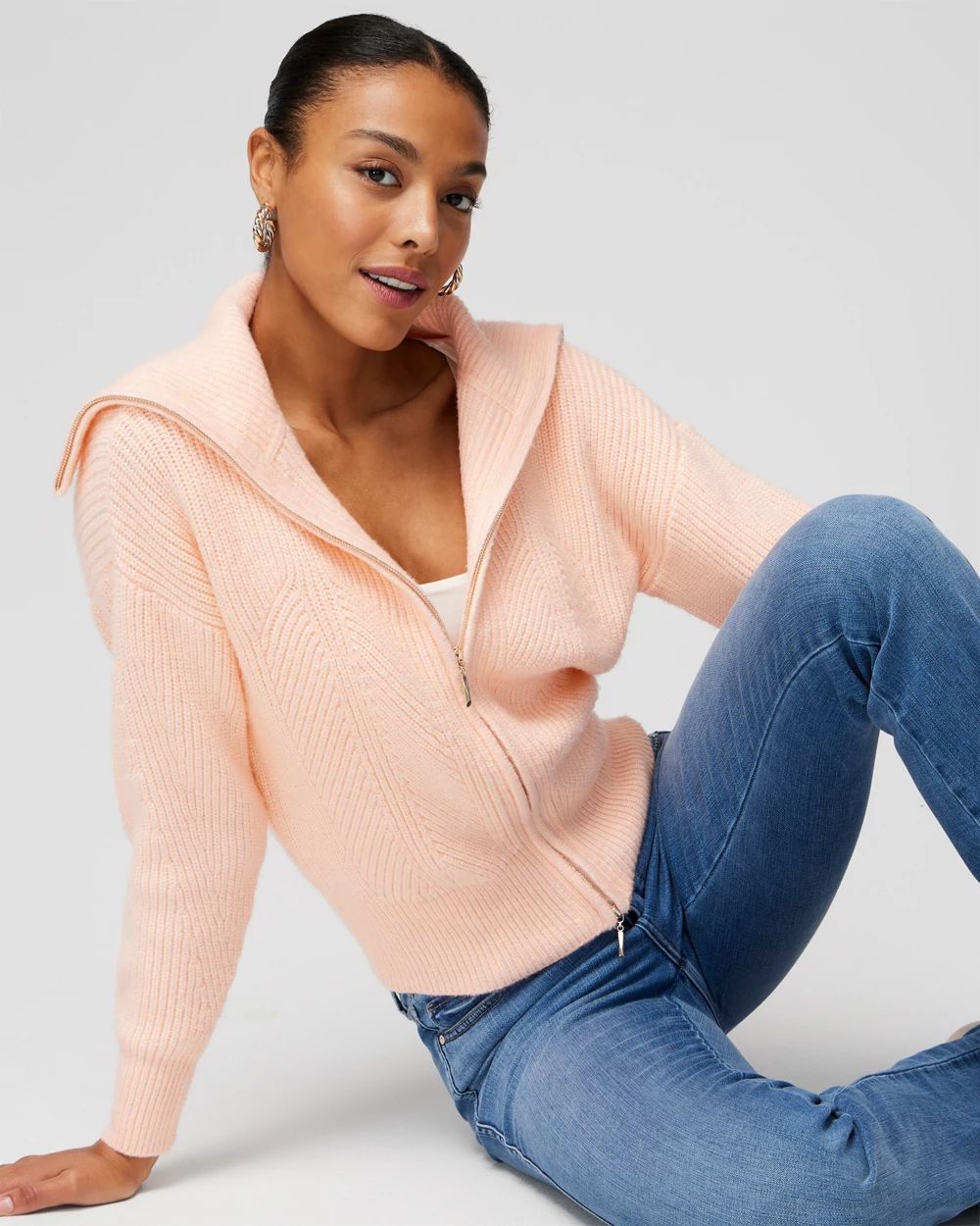 Full Zip Cropped Cardigan