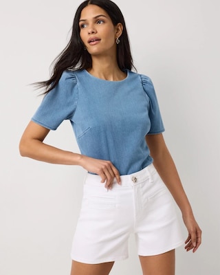 High Rise Denim Short click to view larger image.