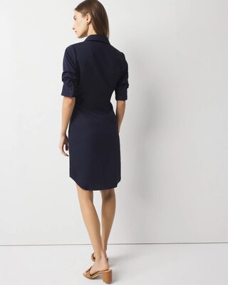 Ruched Shirt Dress click to view larger image.