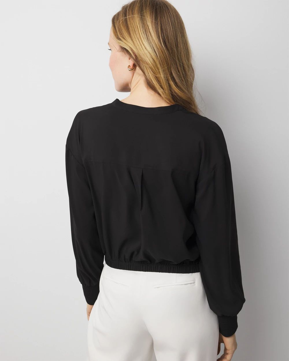 Petite Satin Utility Shirt