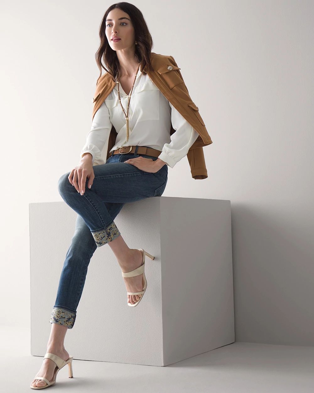 White house black market slim crop jeans outlet