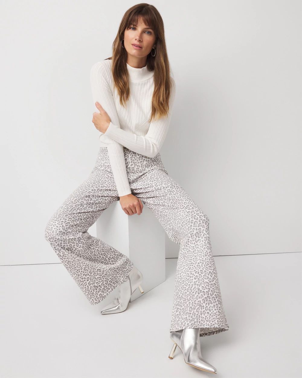 Leopard Extra High Rise Wide Leg Jean