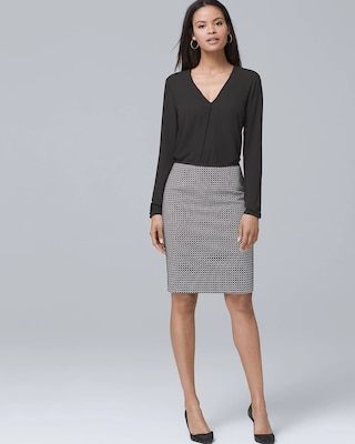 Geometric Pencil Skirt click to view larger image.
