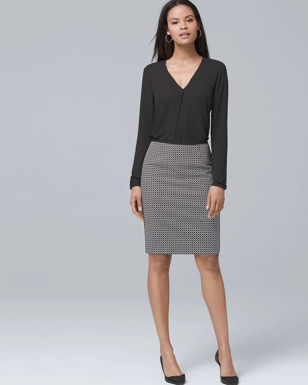 Geometric Pencil Skirt click to view larger image.
