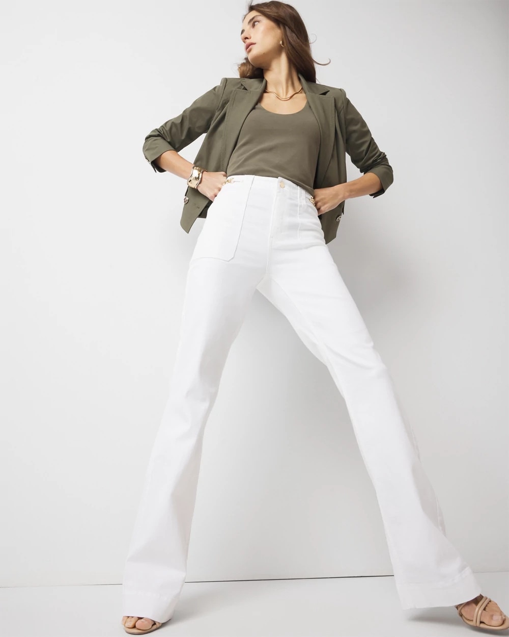 High-Rise Novelty Chain Trouser Jean