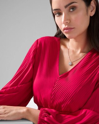 Silvertone Crystal Pendant Necklace
