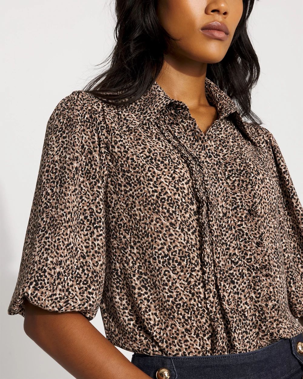 Puff Sleeve Ruffle Shirt