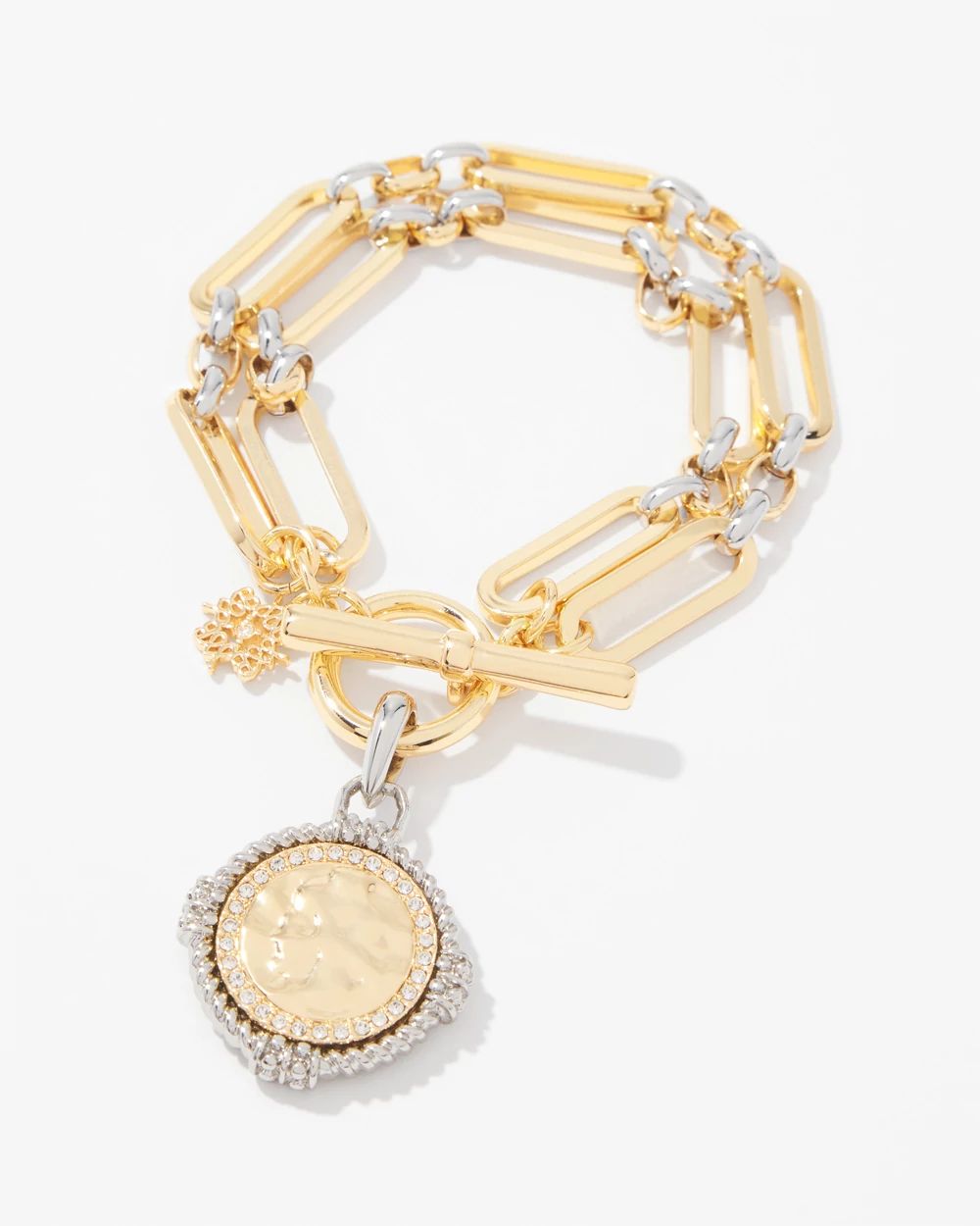 Mixed-Metal Coin Bracelet