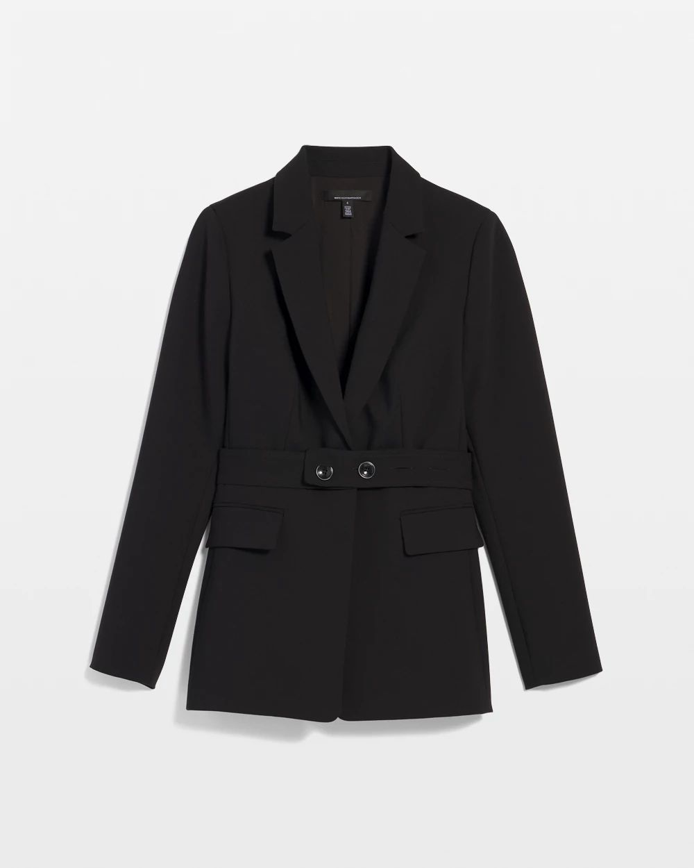 Belted One-Button Blazer