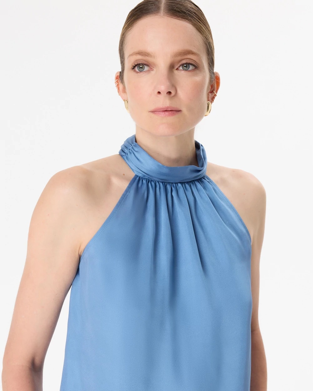 Mockneck Satin Shell