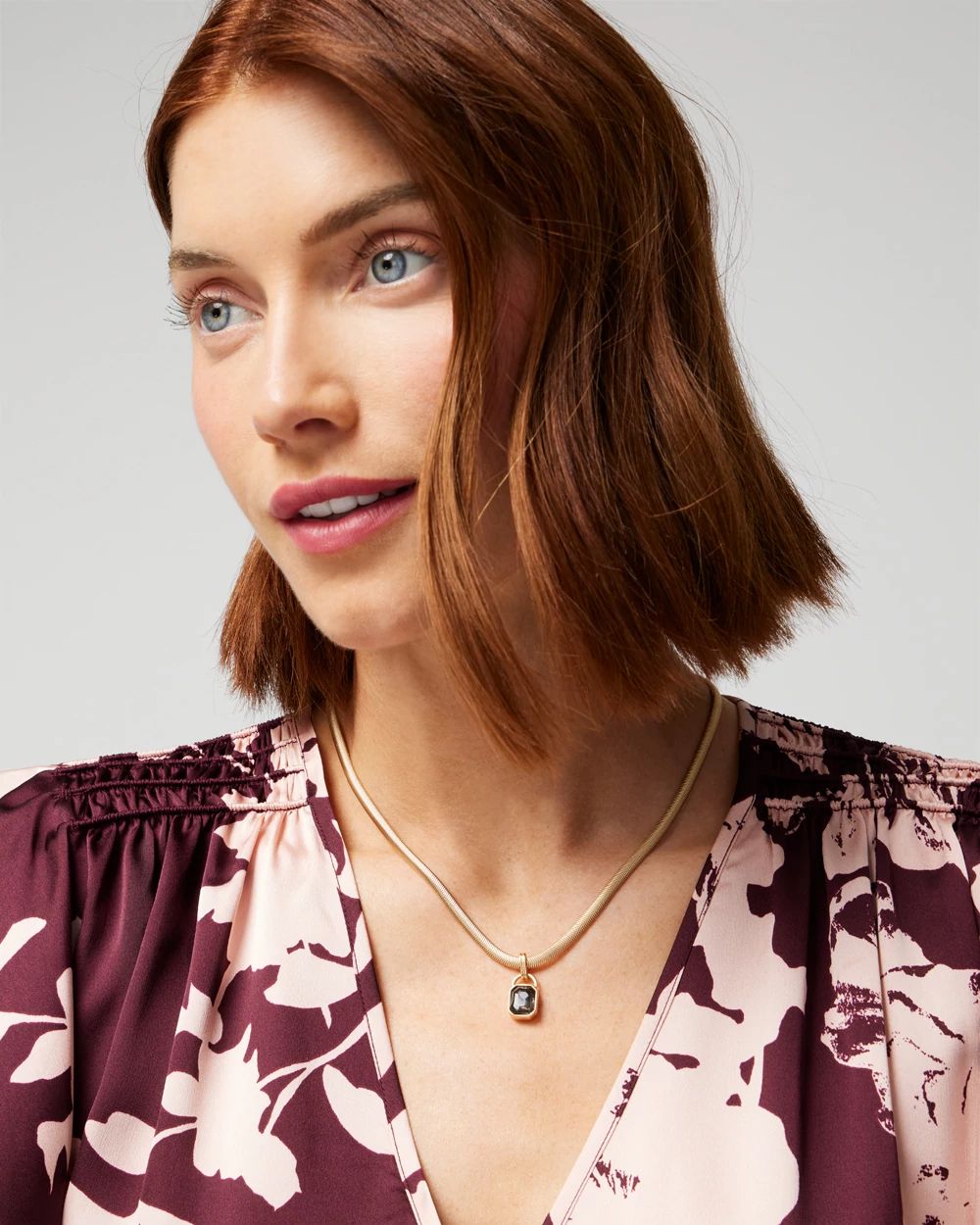 Gold Snake Chain Pendant Necklace