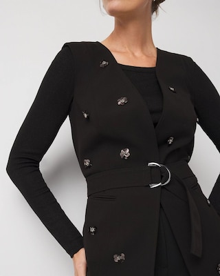 Embellished Crepe Vest click to view larger image.