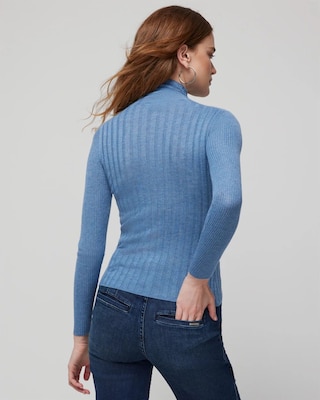 Long Sleeve Cashmere Blend Mockneck