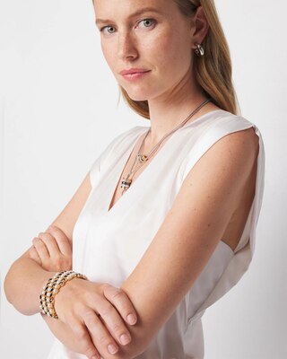 Petite Ruched Shoulder Shell Top click to view larger image.