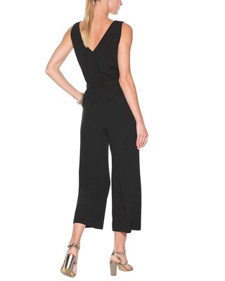 Outlet WHBM Sleeveless-Detail Crop Jumpsuit click to view larger image.