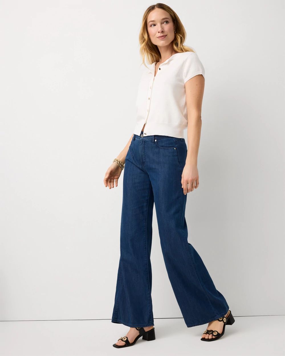 High Rise Wide Leg Featherweight Jean