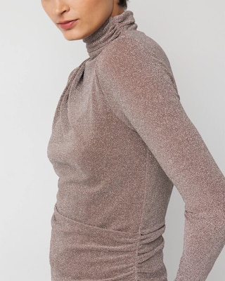 WHBM FORME™ Stretch Metallic Long-Sleeve Tee click to view larger image.
