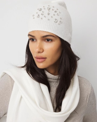 Rhinestone Beanie Hat click to view larger image.