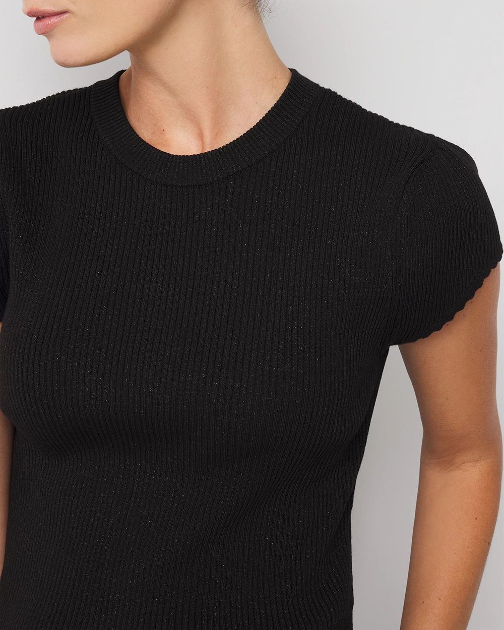 Scalloped Shimmer Sweater
