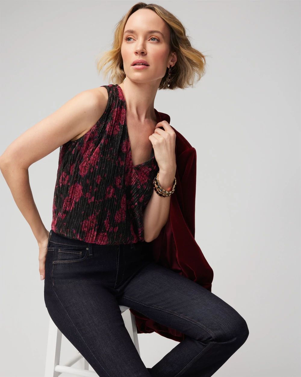 Printed Sleeveless Top