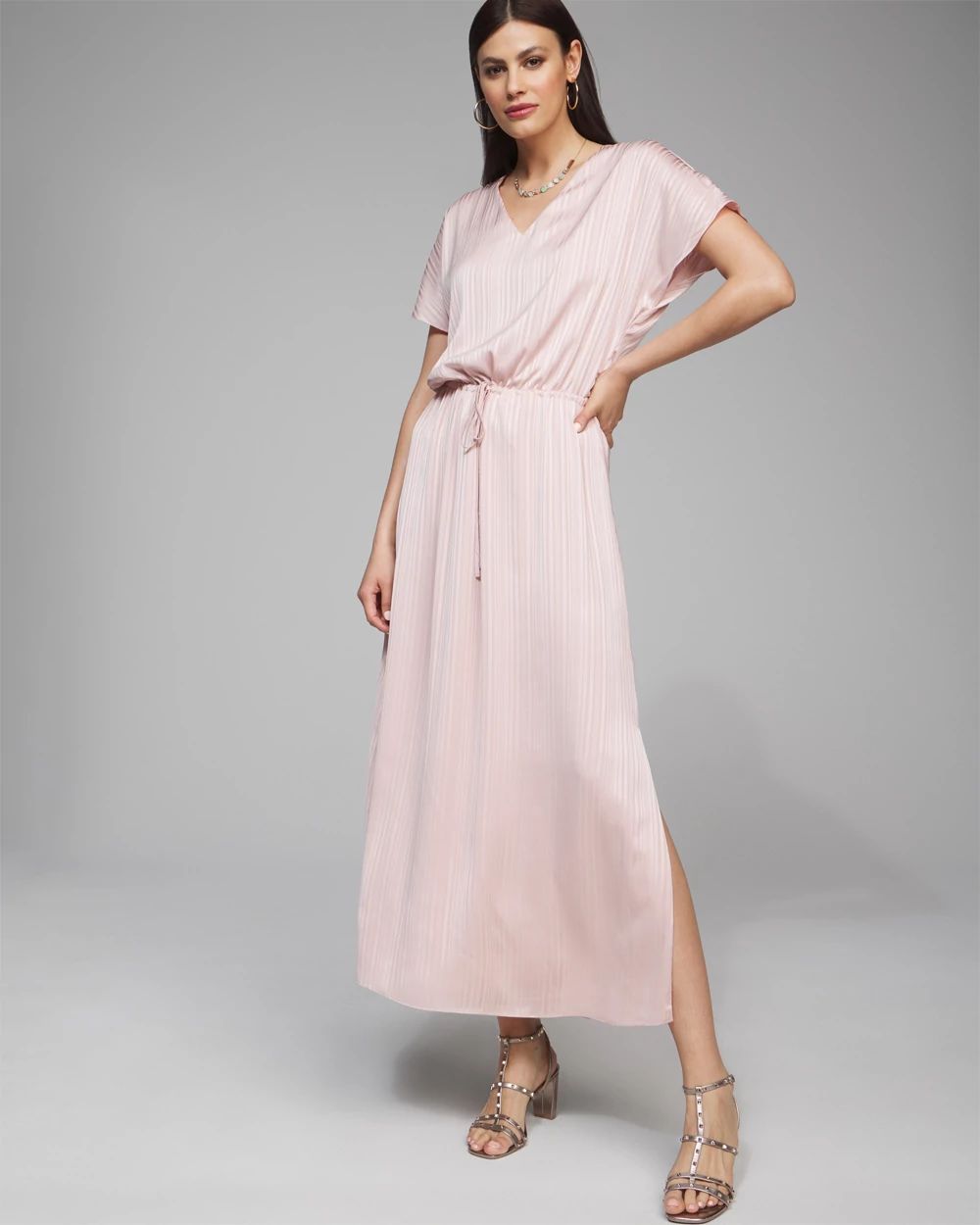 Outlet WHBM Satin Crinkle Maxi Dress