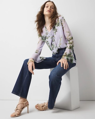 Floral Ruffle Blouse click to view larger image.
