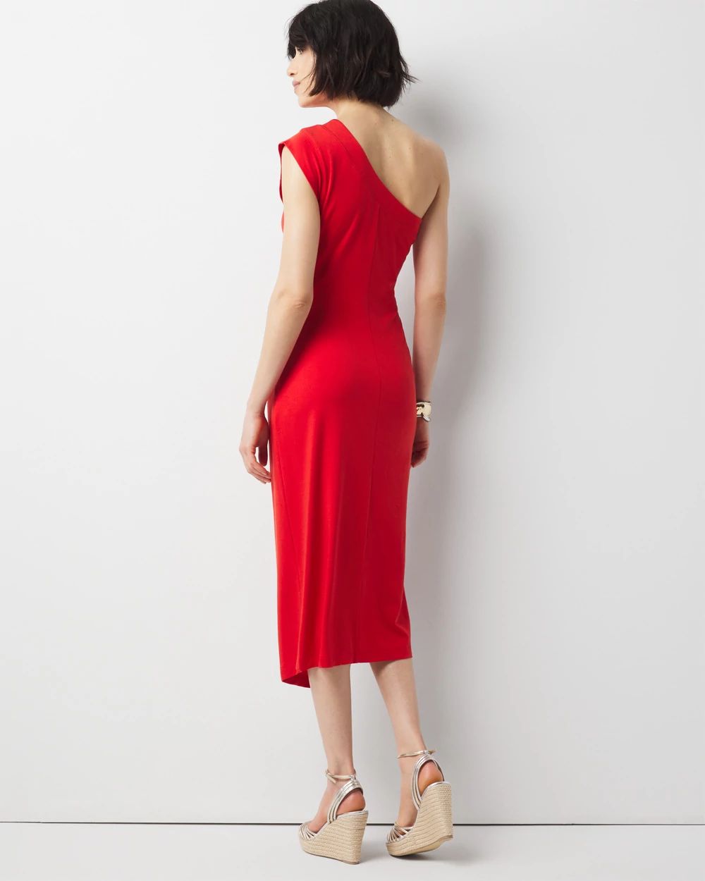 One-Shoulder Midi Dress