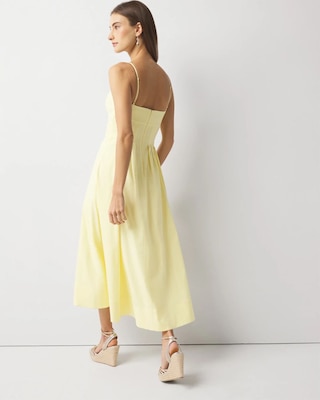 Petite Poplin Corset Midi Dress click to view larger image.