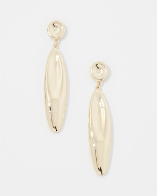 Gold Sculptural Statement Drop Earrings click to view larger image.