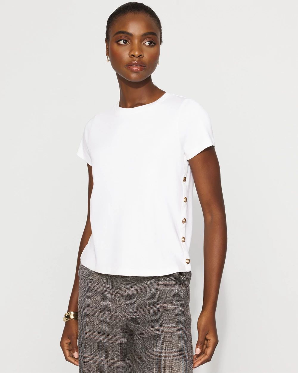 Side Button Tee