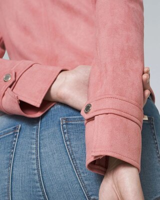 Faux-Suede Moto Jacket