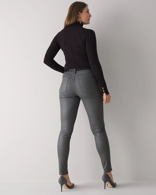 Curvy-Fit High Rise Coated Skinny Jeans