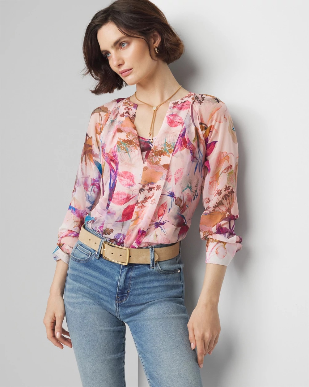 Pleated Front Blouse | White House Black Market