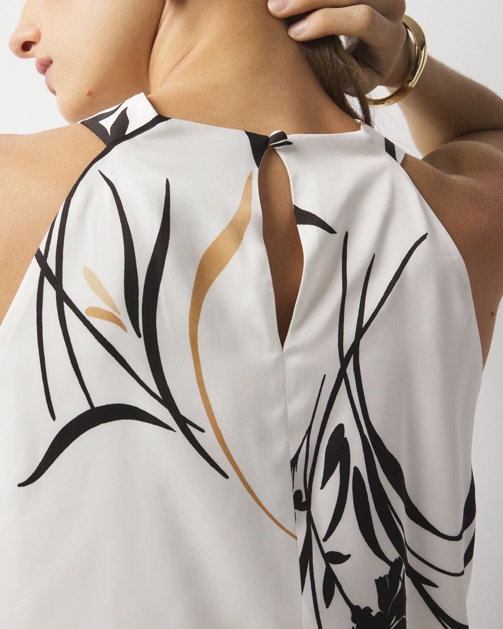Crossover Satin Halter
