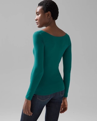 WHBM® FORME Long-Sleeve Dual Neck Tee
