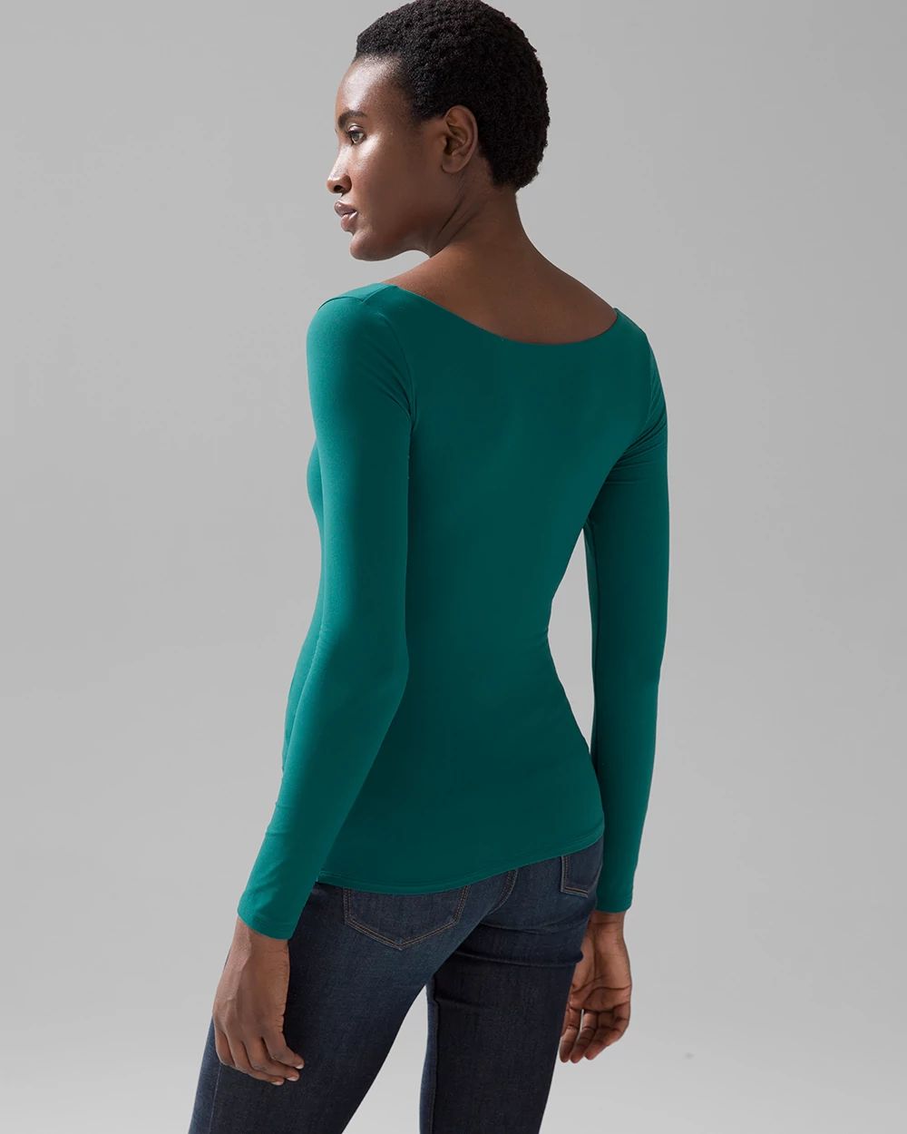 WHBM® FORME Long-Sleeve Dual Neck Tee