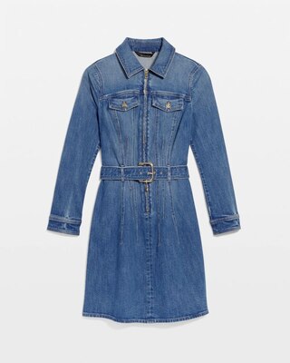 Belted Denim Dress click to view larger image.